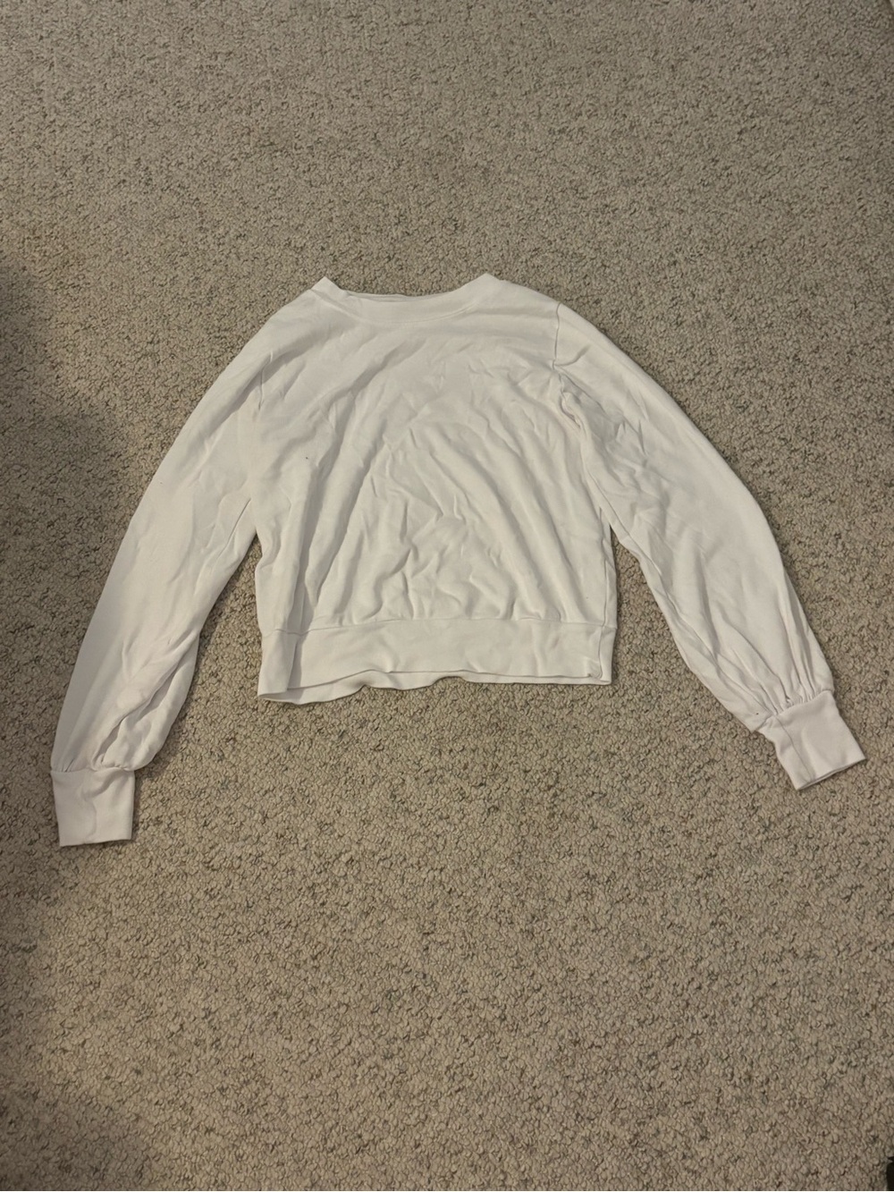 Michael Stars White Long-Sleeve Crew Sweatshirt - Picture 2 of 3